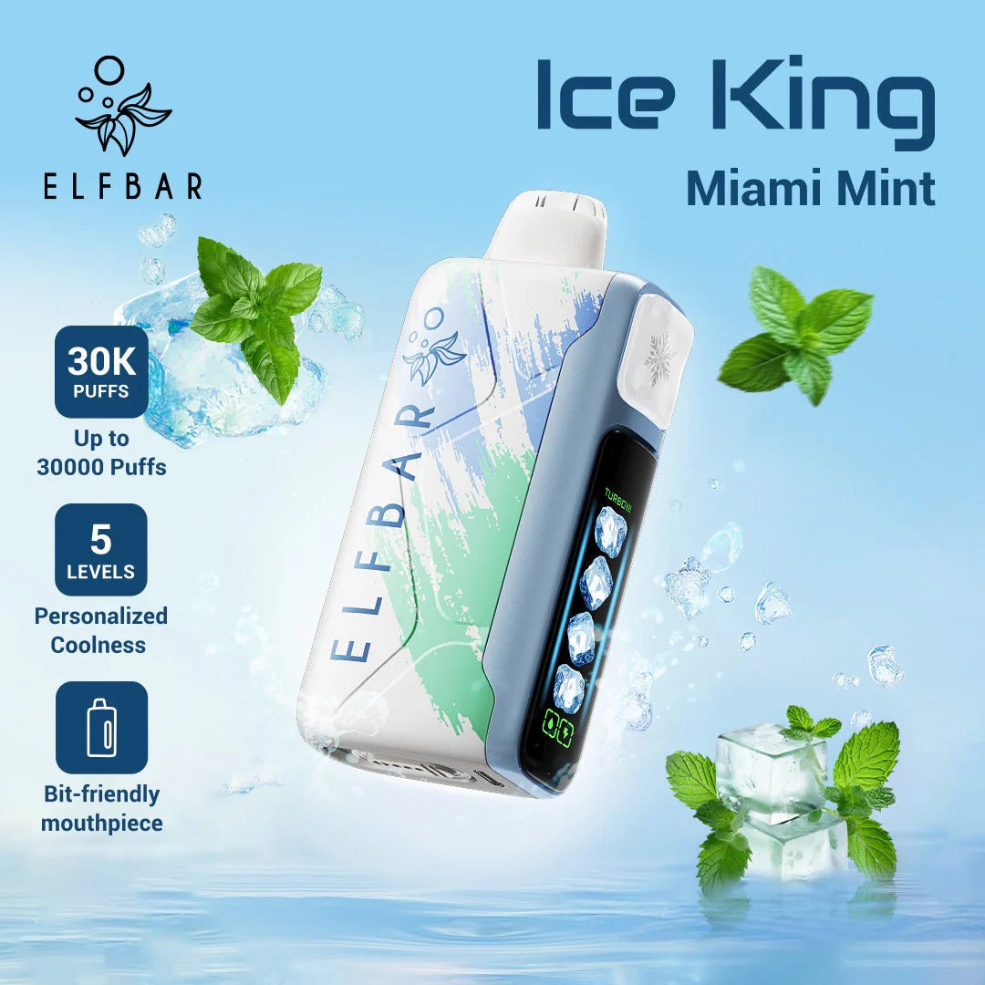 王嘉尔同款电子烟-ELFBAR ICE KING 30000口-王嘉 迈阿密薄荷 图片9 - RELX.HK