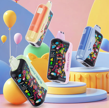 正品韩版BUBBLE MON GRAFFITI巴布梦泡泡兽满天星炫彩壁纸LED灯效35000口可调功率含隐藏口味一次性电子烟 图片 3