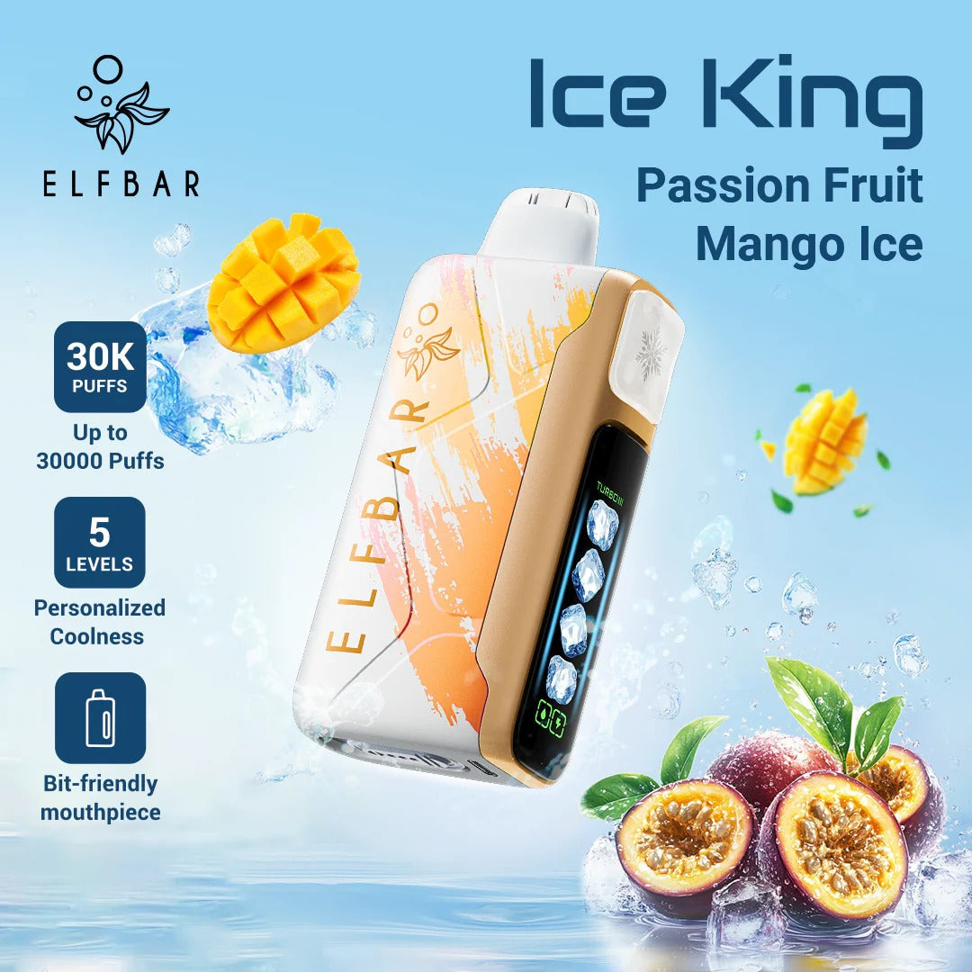 王嘉尔同款电子烟-ELFBAR ICE KING 30000口-王嘉 百香果芒果冰 图片5 - RELX.HK
