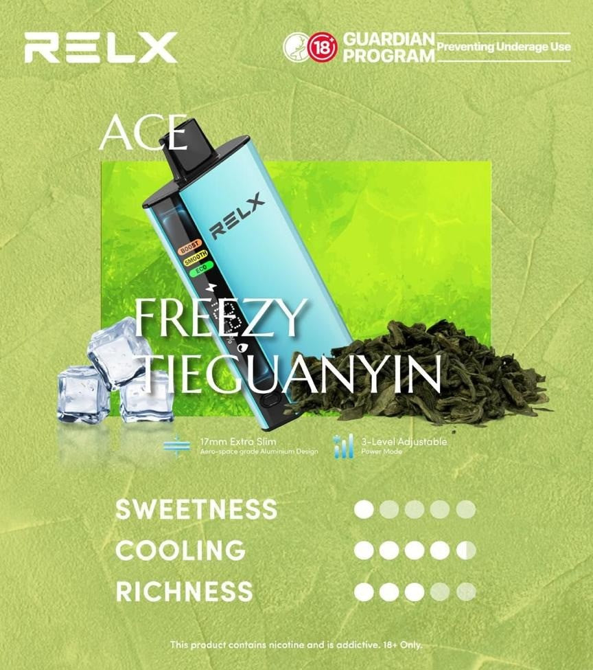 悦刻RELX ACE 30000口超大容量冰爽系列航空级铝材超薄设计 茉莉花绿茶 图片12 - RELX.HK
