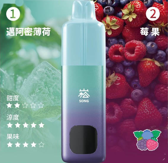 崧双口味电子烟 - 崧A66 SONG A66 - 双仓双萃激爽果味 迈阿密薄荷莓果 图片11 - RELX.HK