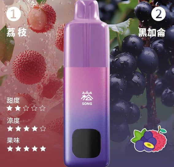 崧双口味电子烟 - 崧A66 SONG A66 - 双仓双萃激爽果味 荔枝黑加仑 图片4 - RELX.HK