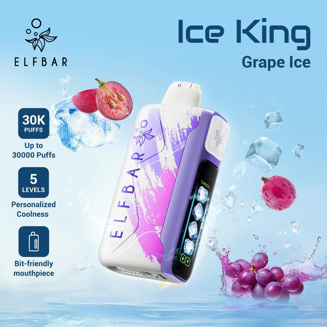 王嘉尔同款电子烟-ELFBAR ICE KING 30000口-王嘉 葡萄冰 图片19 - RELX.HK