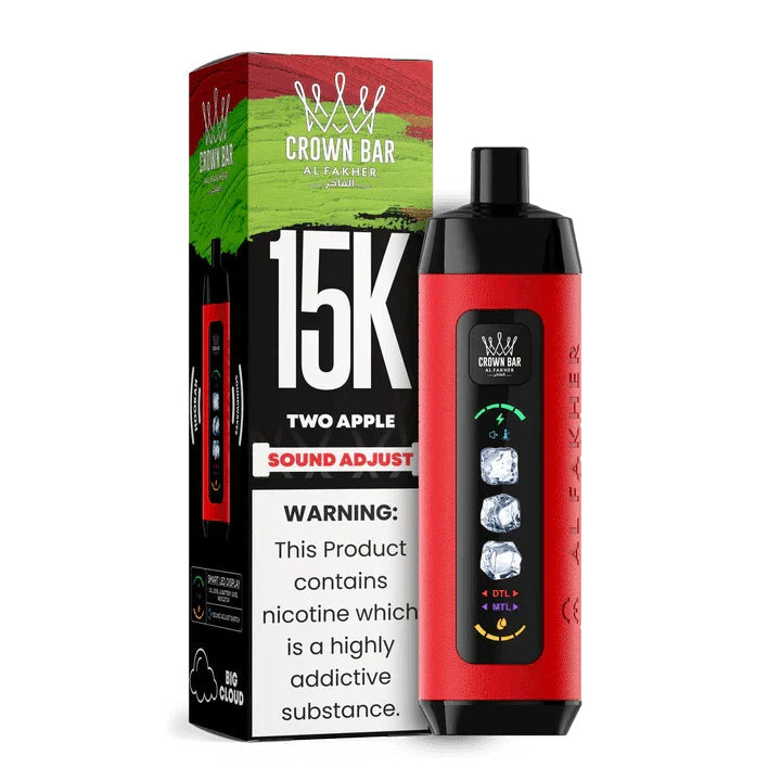 阿尔法赫皇冠系列PRO MAX AL FAKHER CROWN BAR 15K 15000口大烟雾一次性电子烟带水烟声波油量电量显示-多口味可选 图片 18