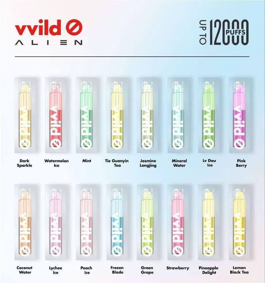 正品小野外星人VVILD ALIEN 12000口可视化油仓带电量显示经典潮流一次性电子烟-多口味可选 图片 3