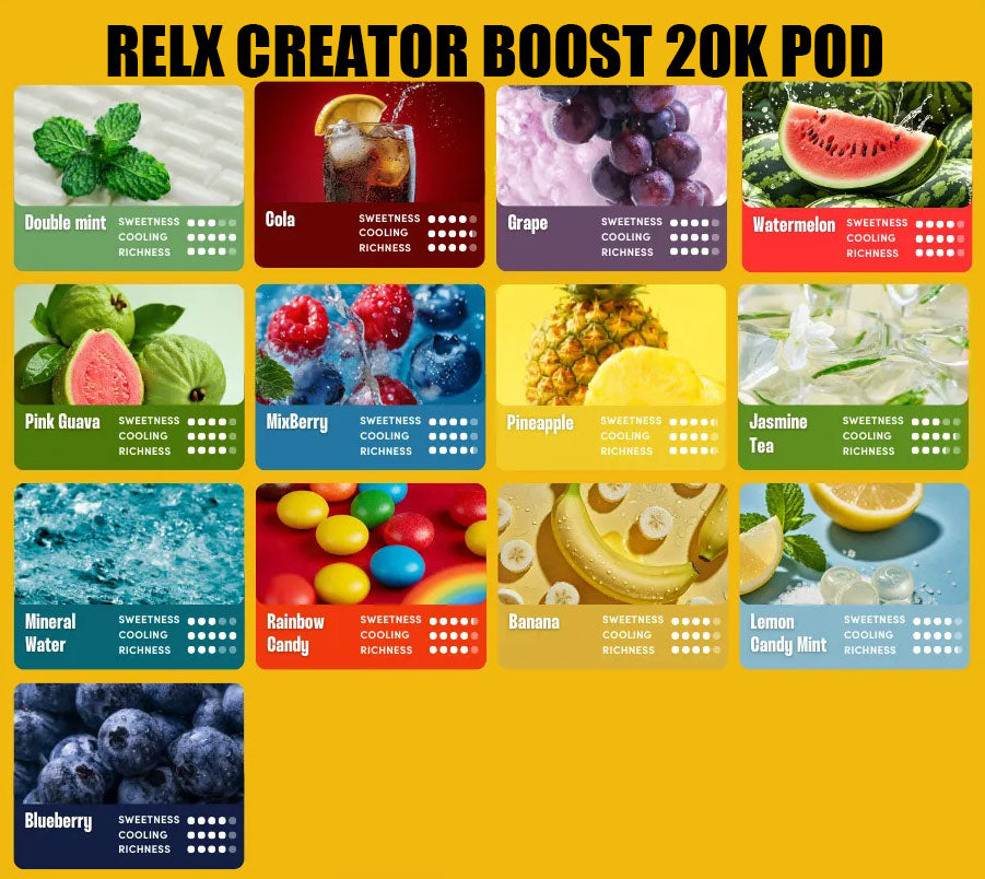 正品悦刻RELX Creator Boost积木乐高套装/烟弹-20000口多口味可选 图片 3