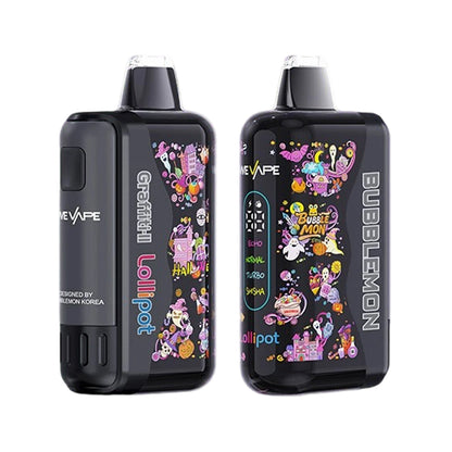 正品韩版巴布梦二代BUBBLE MON GRAFFITI-II 泡泡兽满天星炫彩壁纸LED灯效30000口可拆卸式电子烟套装/烟弹-多口味可 图片 7