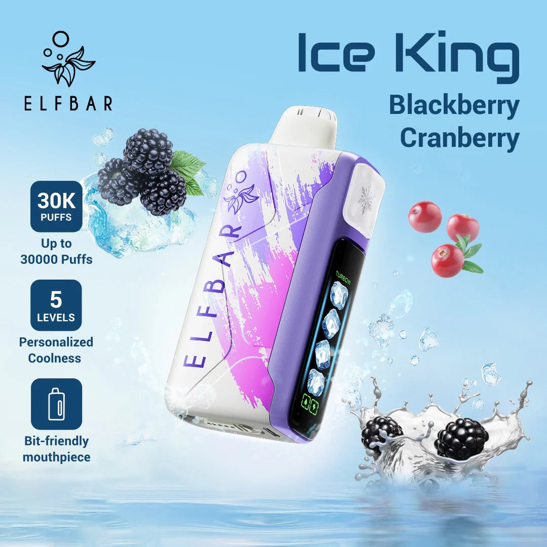 王嘉尔同款电子烟-ELFBAR ICE KING 30000口-王嘉 黑莓 图片2 - RELX.HK