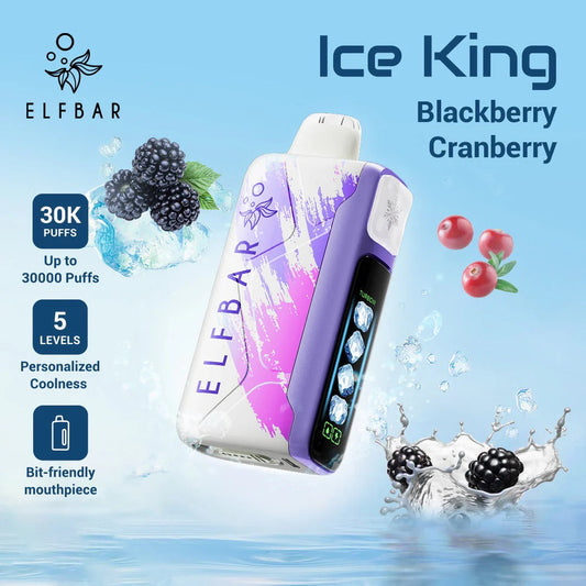 王嘉尔同款电子烟-ELFBAR ICE KING 30000口-王嘉 黑莓 图片2 - RELX.HK